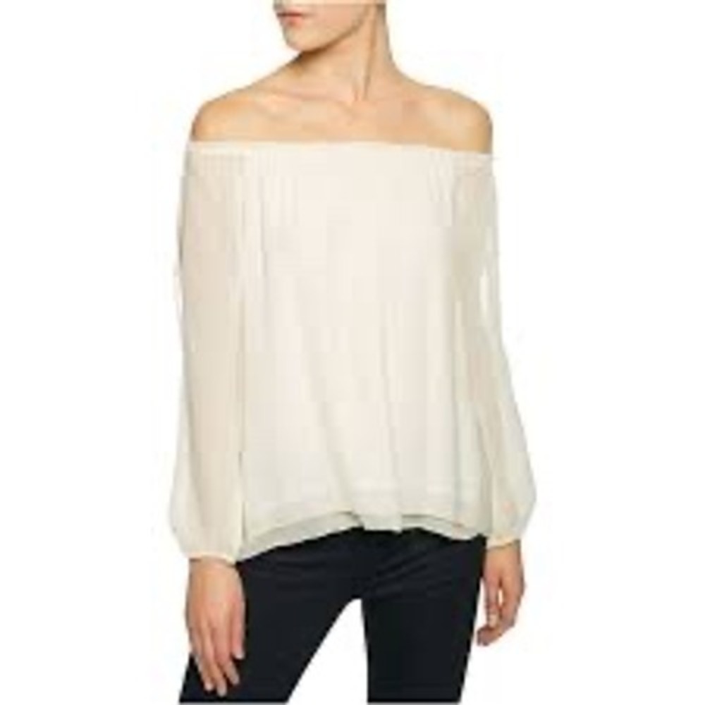 Sanctuary Off Shoulder‎ Top Womens Extra Small XS Long Sleeve Blouse